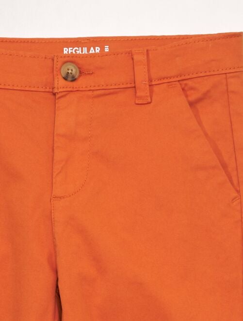 Pantaloni dritti a vita alta - arancio albicocca - Kiabi - 18.00€