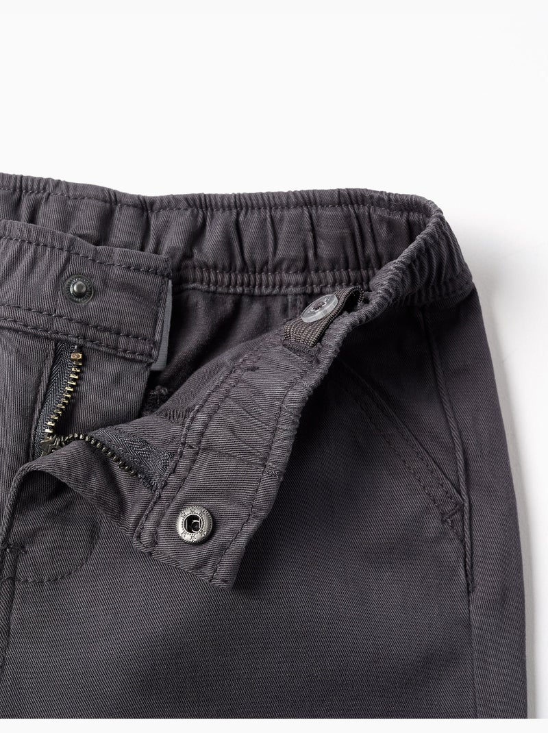 Pantaloni chino baggy in twill b&s Grigio scuro - Kiabi
