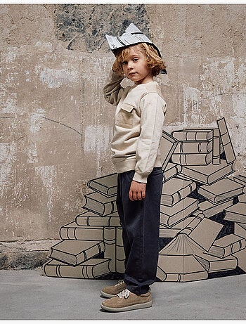 Pantaloni chino baggy in twill b&s