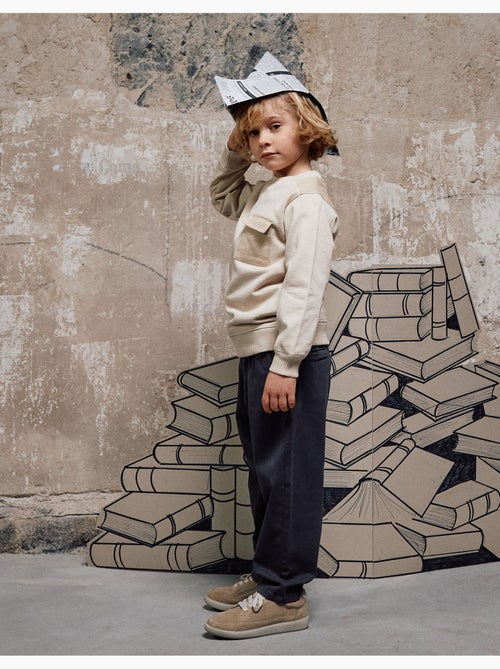 Pantaloni chino baggy in twill b&s - Kiabi