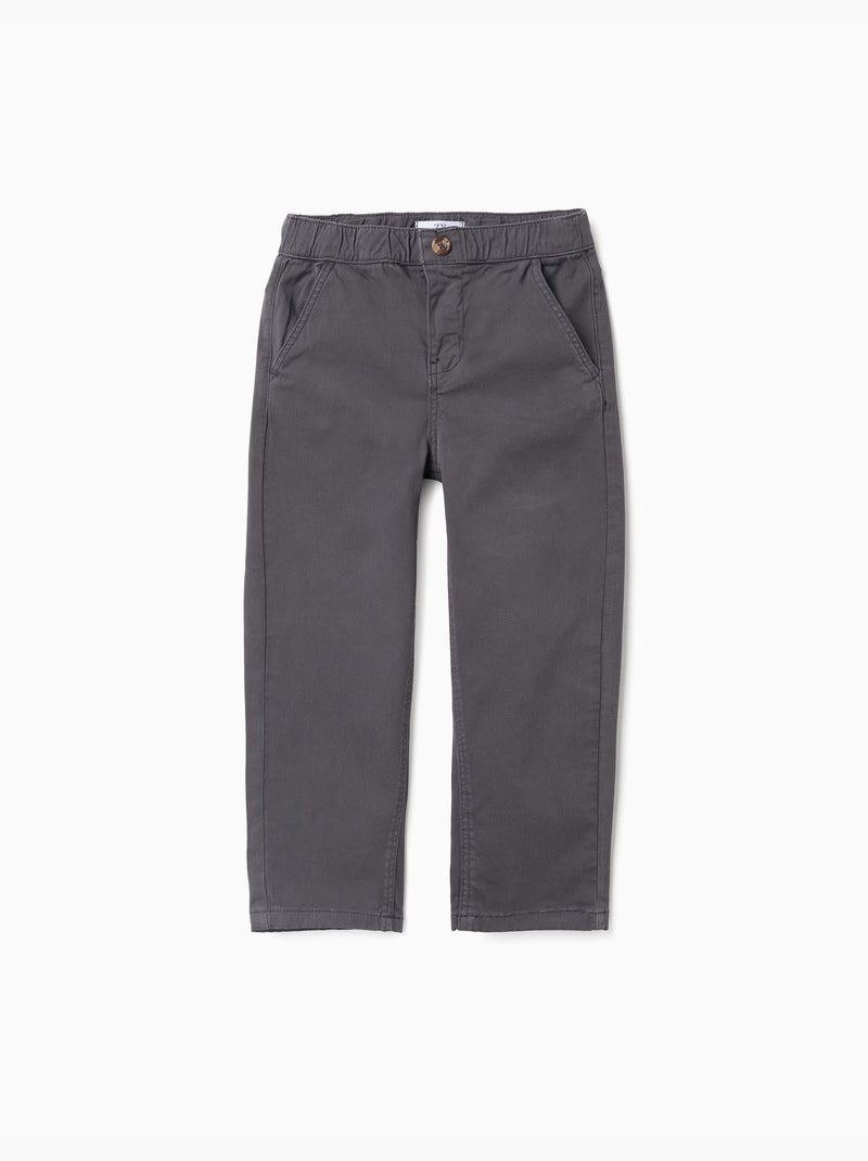 Pantaloni chino baggy in twill b&s Grigio scuro - Kiabi