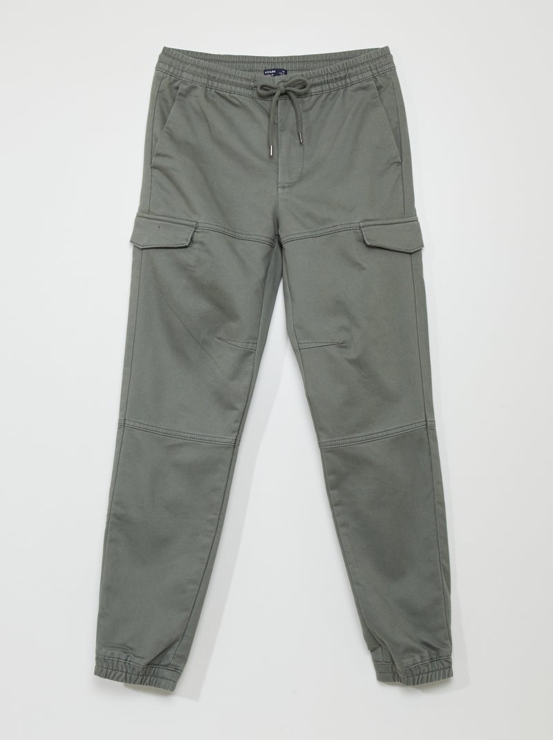 Pantaloni chino con tasche laterali VERDE - Kiabi