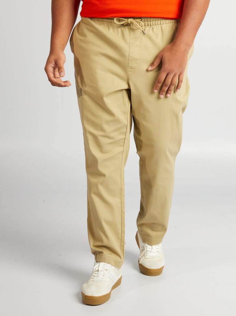 Pantaloni chino con vita elasticizzata VERDE - Kiabi