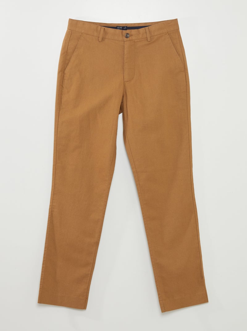 Pantaloni chino dritti BEIGE - Kiabi