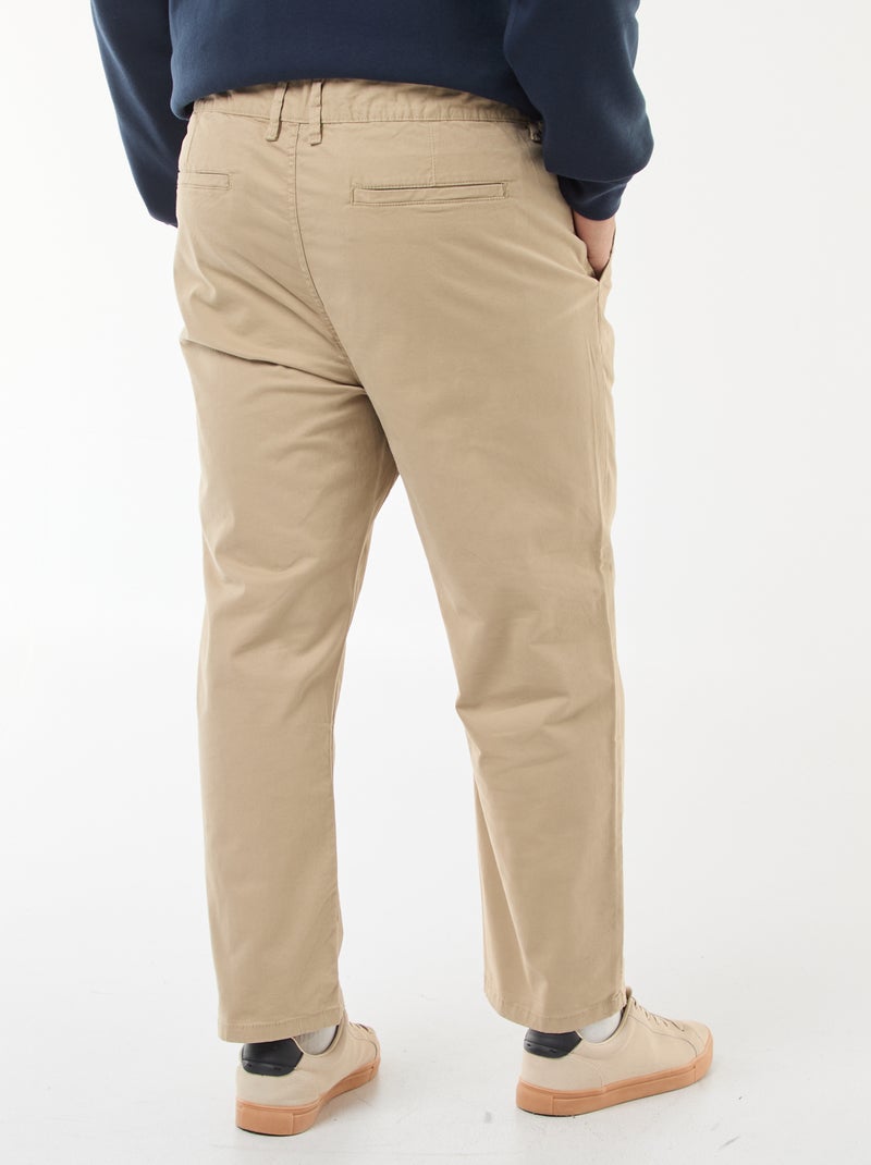 Pantaloni chino dritti L30 Beige - Kiabi