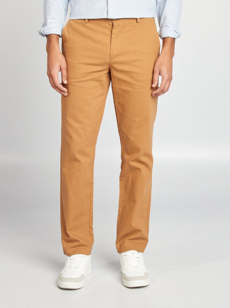 Pantaloni chino dritti / regular fit BEIGE - Kiabi