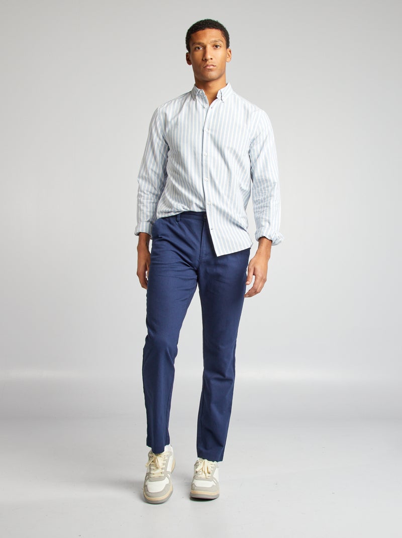 Pantaloni chino dritti / regular fit Blu - Kiabi