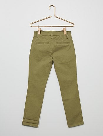 Pantaloni dritti, in cotone, bitessuto, colorati - Kiabi
