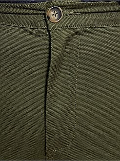 Taglie forti Uomo - Pantaloni chino fitted + cintura - Kiabi
