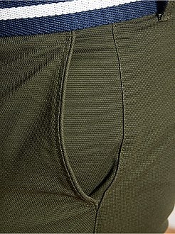 Taglie forti Uomo - Pantaloni chino fitted + cintura - Kiabi