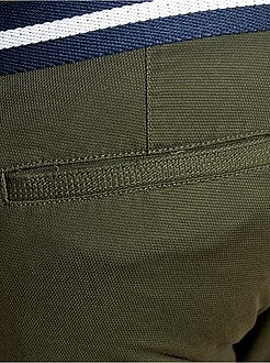 Taglie forti Uomo - Pantaloni chino fitted + cintura - Kiabi