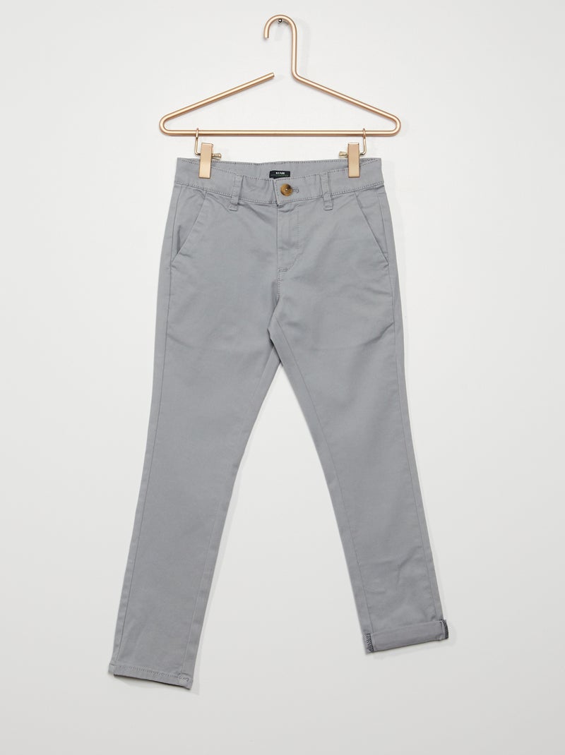 Pantaloni chino Grigio - Kiabi