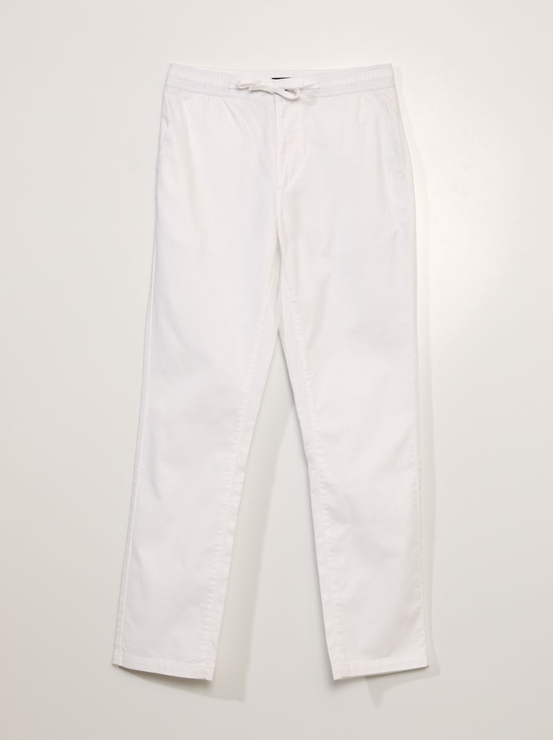 Pantaloni chino in cotone bianco - Kiabi