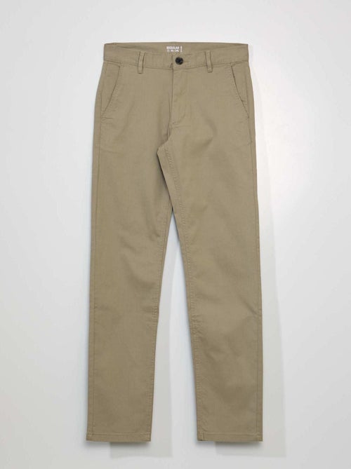 Pantaloni chino in cotone stretch L34 - Kiabi