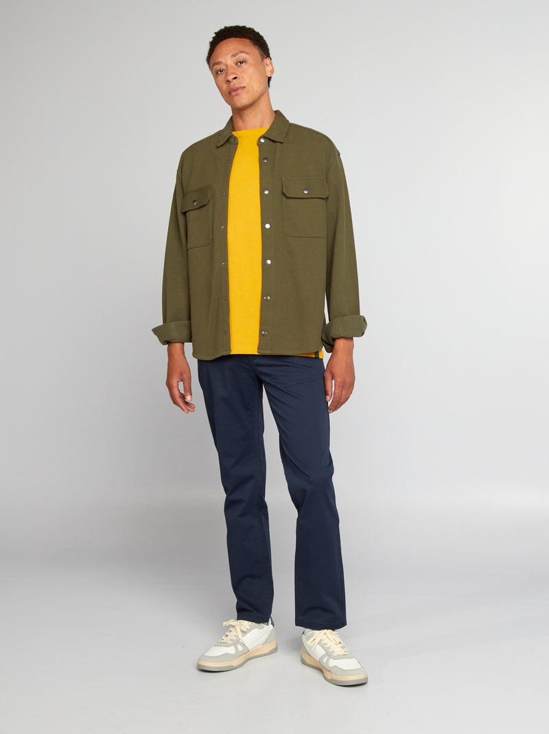 Pantaloni chino in cotone stretch L34 blu - Kiabi