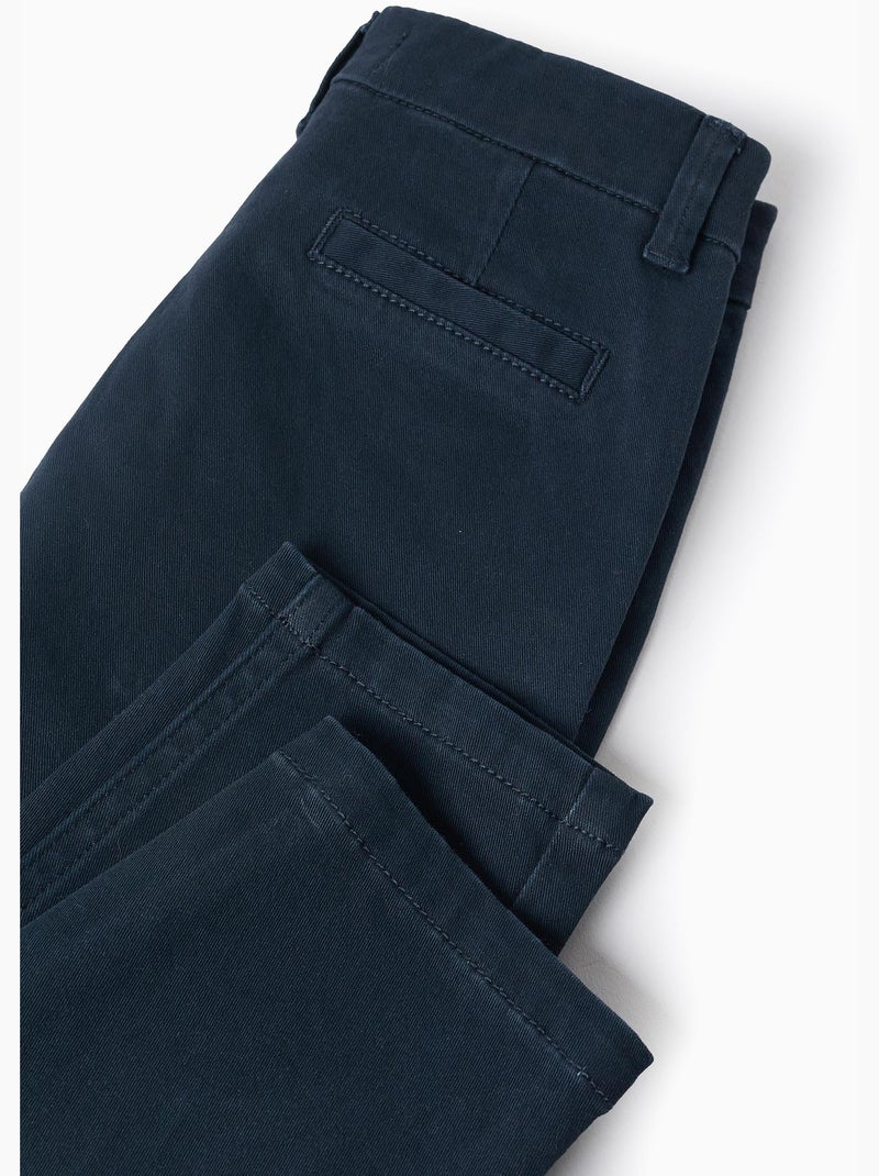 Pantaloni chino in saffiano Blu scuro - Kiabi