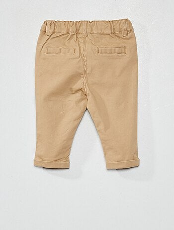 Pantaloni chino in tinta unita