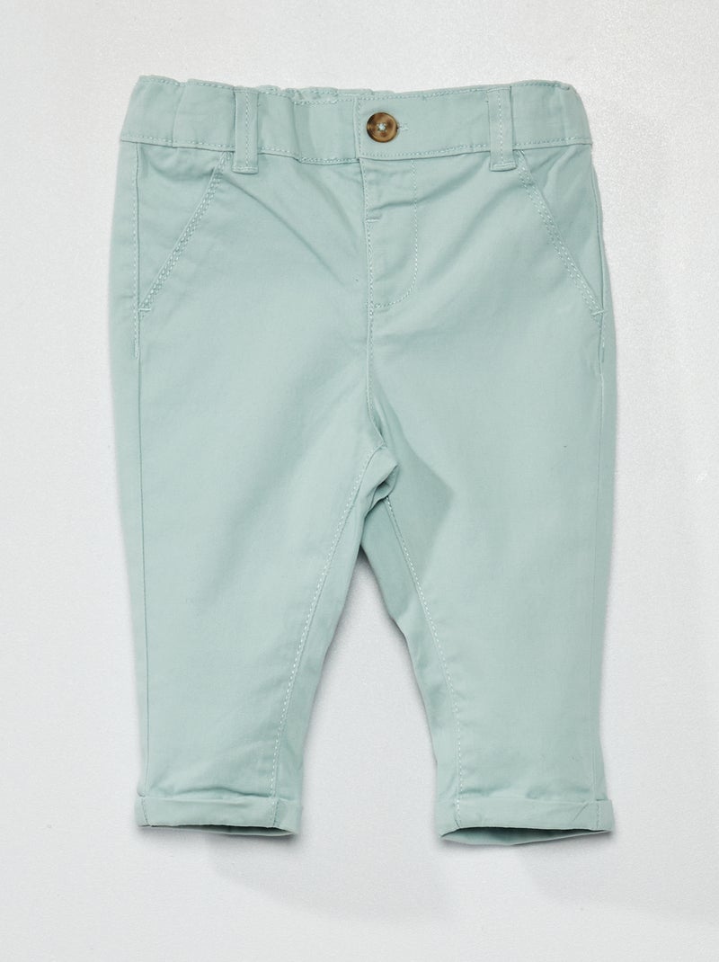 Pantaloni chino in tinta unita BLU - Kiabi