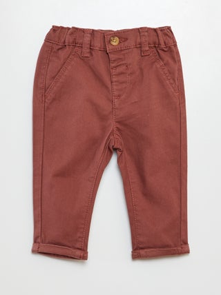 Pantaloni chino in tinta unita