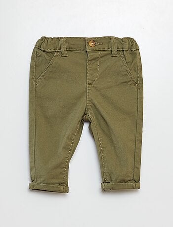 Pantaloni chino in tinta unita