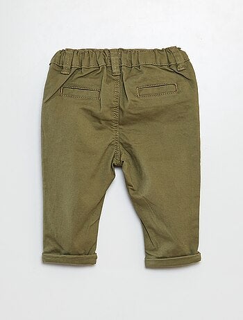 Pantaloni chino in tinta unita