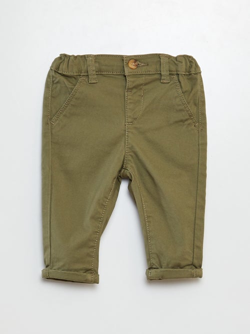 Pantaloni chino in tinta unita - Kiabi