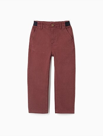 Pantaloni chino in twill a taglio dritto con banda elastica