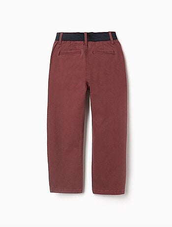 Pantaloni chino in twill a taglio dritto con banda elastica