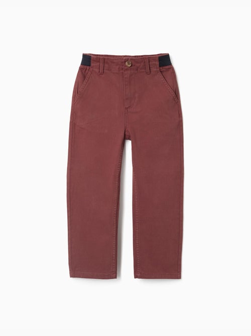 Pantaloni chino in twill a taglio dritto con banda elastica - Kiabi Pantaloni chino in twill a taglio dritto con banda elastica - Kiabi