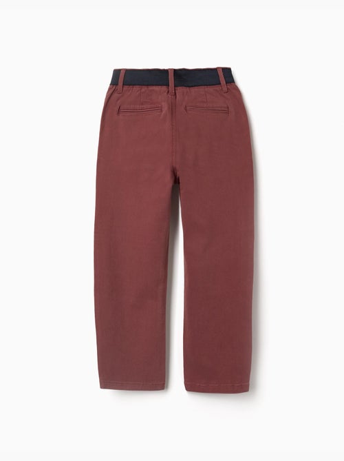 Pantaloni chino in twill a taglio dritto con banda elastica - Kiabi Pantaloni chino in twill a taglio dritto con banda elastica - Kiabi