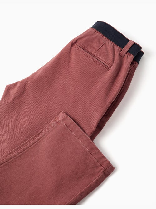 Pantaloni chino in twill a taglio dritto con banda elastica - Kiabi Pantaloni chino in twill a taglio dritto con banda elastica - Kiabi