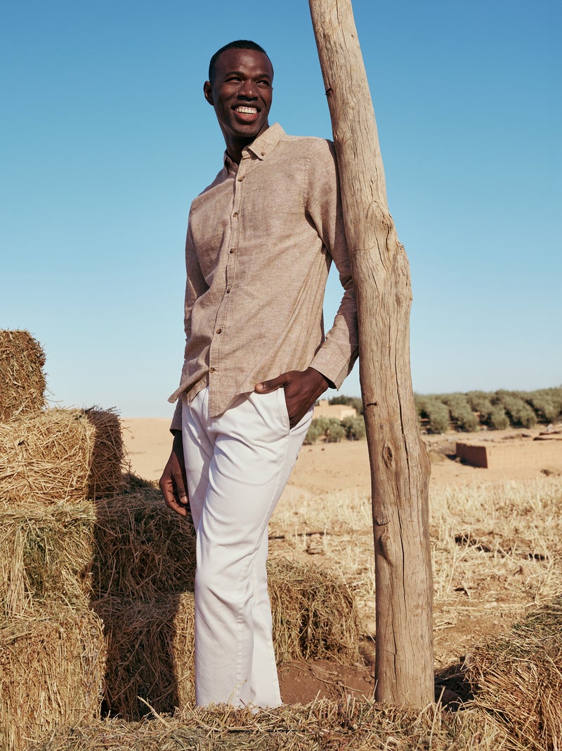 Pantaloni chino in twill Bianco - Kiabi