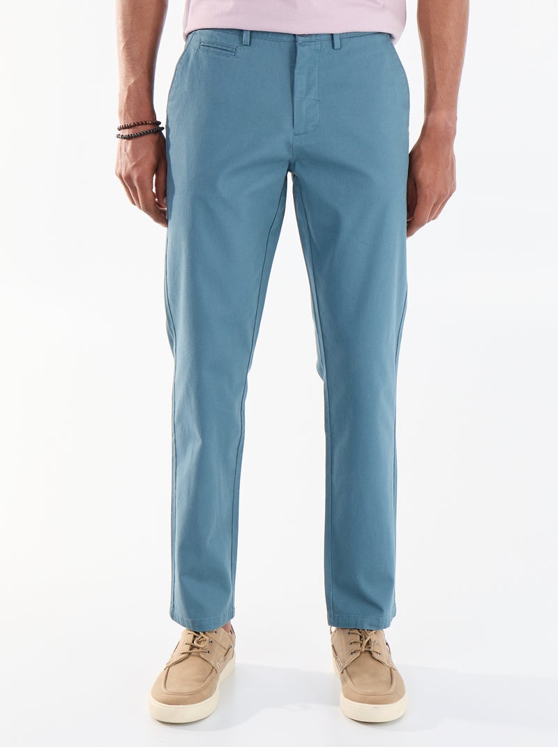 Pantaloni chino in twill Blu - Kiabi