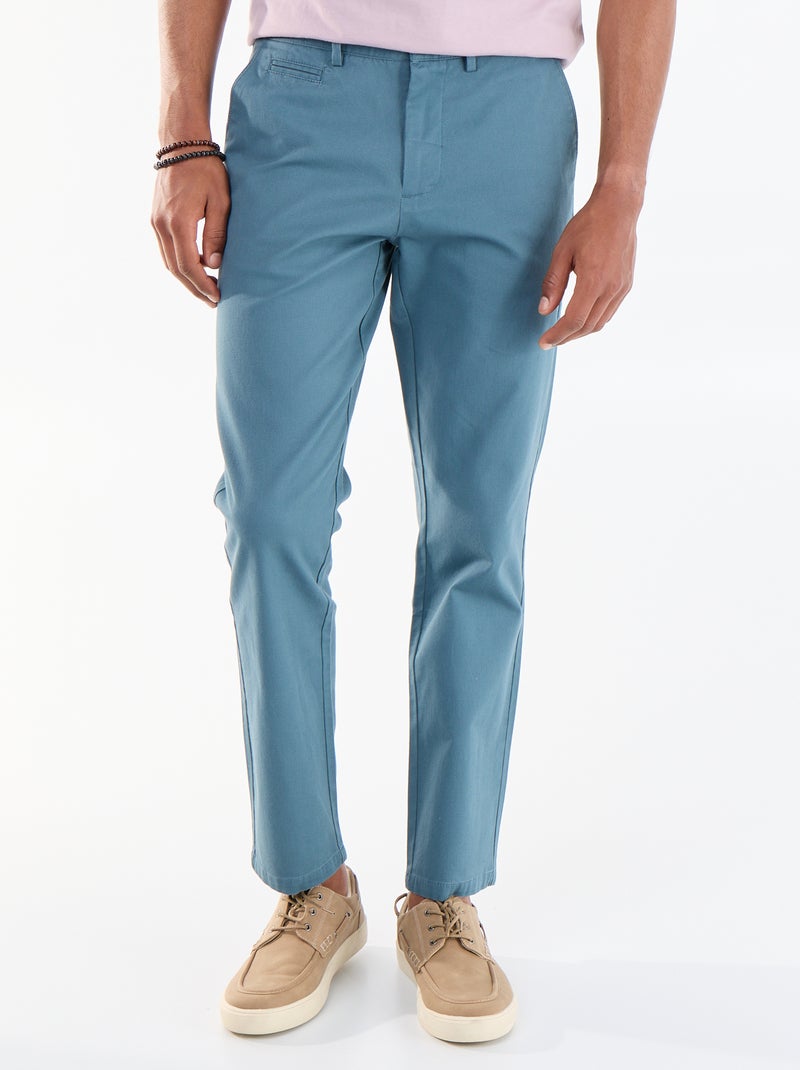 Pantaloni chino in twill Blu - Kiabi