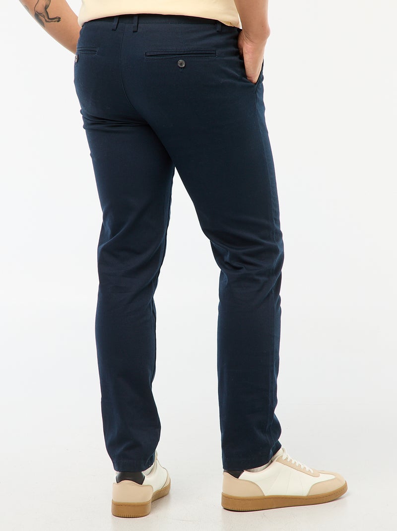Pantaloni chino in twill blu - Kiabi