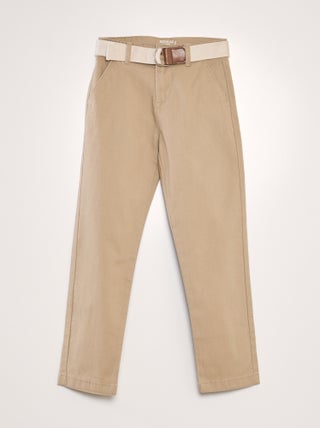 Pantaloni chino in twill + cintura