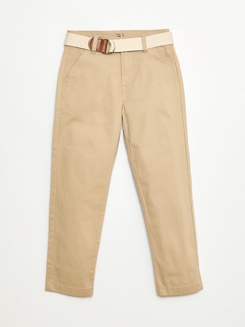 Pantaloni chino in twill con cintura - 2 pezzi - Kiabi