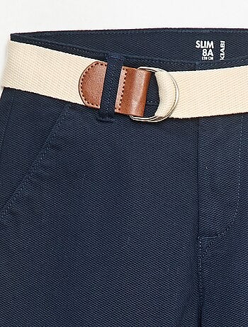 Pantaloni chino in twill con cintura - 2 pezzi