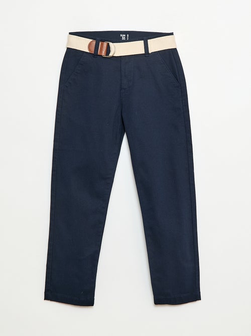 Pantaloni chino in twill con cintura - 2 pezzi - Kiabi