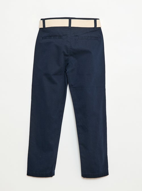 Pantaloni chino in twill con cintura - 2 pezzi - Kiabi
