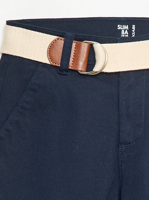 Pantaloni chino in twill con cintura - 2 pezzi - Kiabi