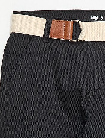 Pantaloni chino in twill con cintura - 2 pezzi