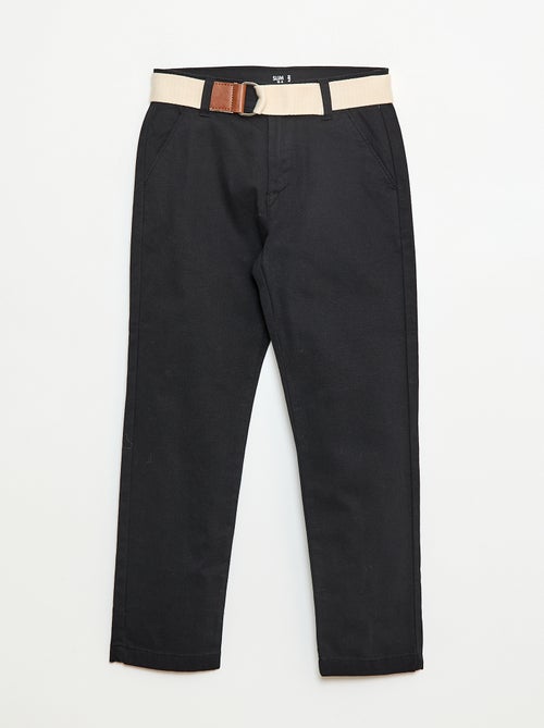 Pantaloni chino in twill con cintura - 2 pezzi - Kiabi