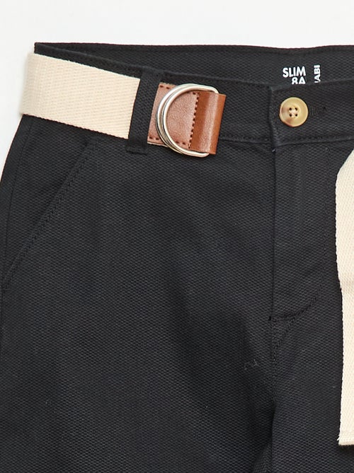 Pantaloni chino in twill con cintura - 2 pezzi - Kiabi
