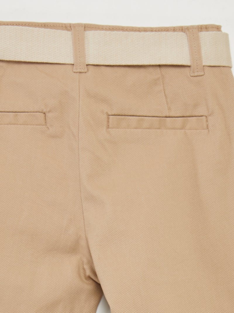 Pantaloni chino in twill con cintura BEIGE - Kiabi