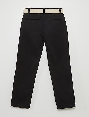 Pantaloni chino in twill con cintura