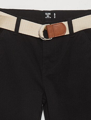 Pantaloni chino in twill con cintura
