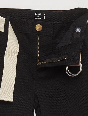 Pantaloni chino in twill con cintura
