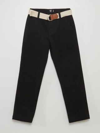 Pantaloni chino in twill con cintura