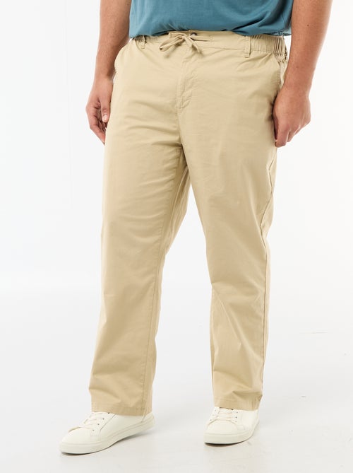 Pantaloni chino in twill con coulisse - Kiabi